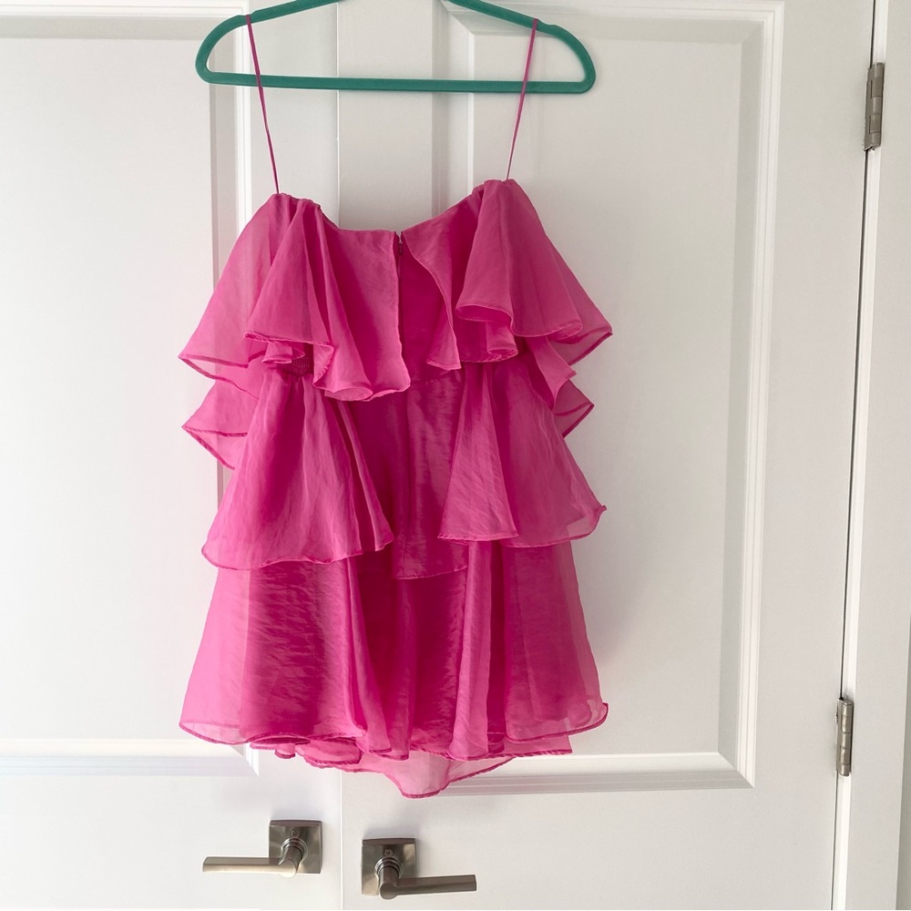 Abercrombie & Fitch Organza Ruffle Tiered Mini Dress - Picture 5 of 6